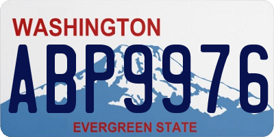 WA license plate ABP9976