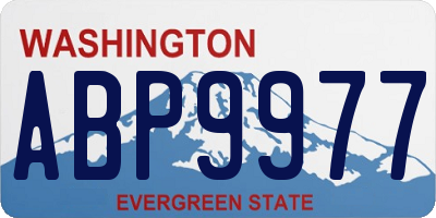 WA license plate ABP9977