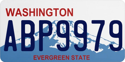 WA license plate ABP9979