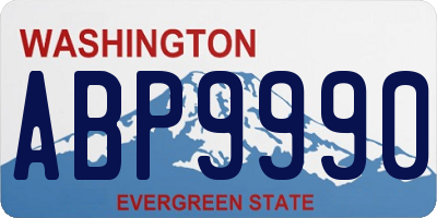 WA license plate ABP9990