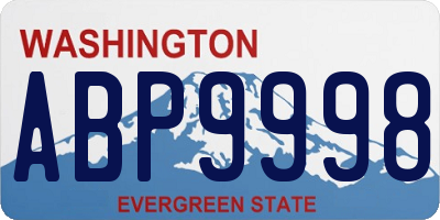 WA license plate ABP9998