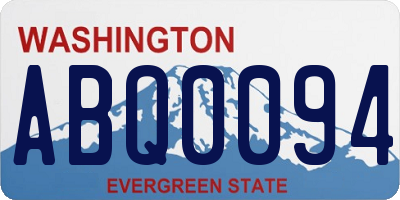 WA license plate ABQ0094