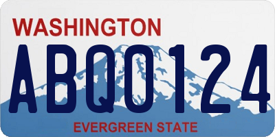 WA license plate ABQ0124