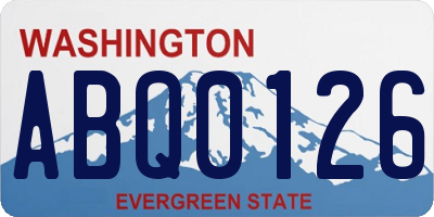 WA license plate ABQ0126