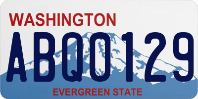 WA license plate ABQ0129