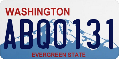 WA license plate ABQ0131
