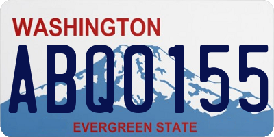WA license plate ABQ0155