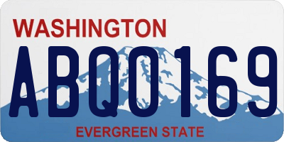 WA license plate ABQ0169