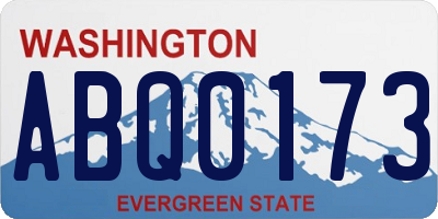 WA license plate ABQ0173