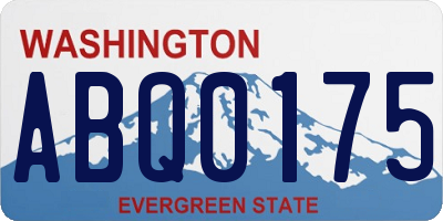 WA license plate ABQ0175