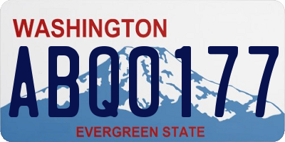 WA license plate ABQ0177