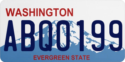WA license plate ABQ0199