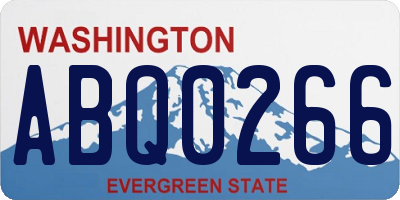 WA license plate ABQ0266