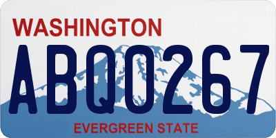 WA license plate ABQ0267