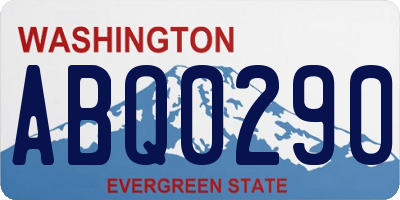 WA license plate ABQ0290