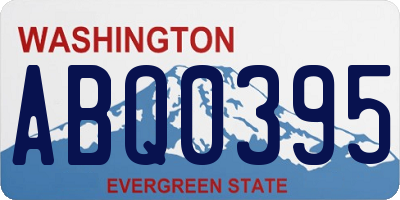 WA license plate ABQ0395