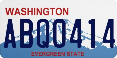 WA license plate ABQ0414
