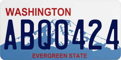 WA license plate ABQ0424