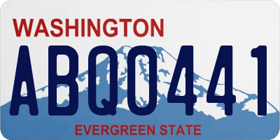 WA license plate ABQ0441