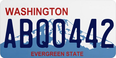 WA license plate ABQ0442