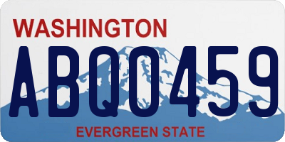 WA license plate ABQ0459