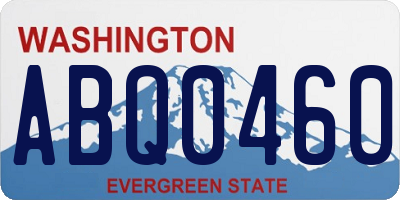 WA license plate ABQ0460