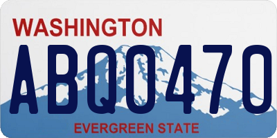 WA license plate ABQ0470
