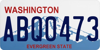 WA license plate ABQ0473