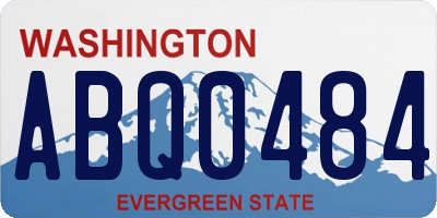 WA license plate ABQ0484