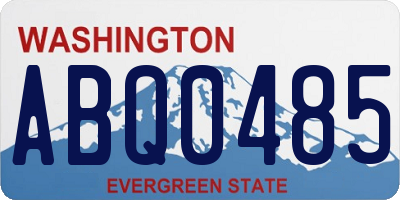 WA license plate ABQ0485