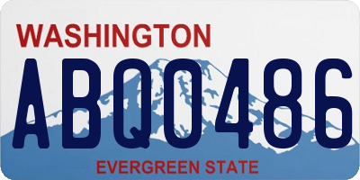 WA license plate ABQ0486