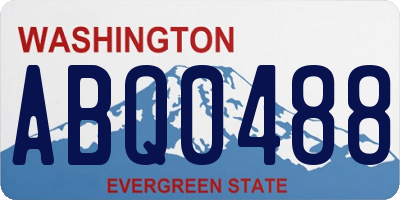 WA license plate ABQ0488