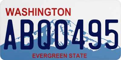 WA license plate ABQ0495