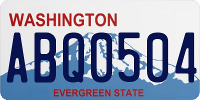 WA license plate ABQ0504