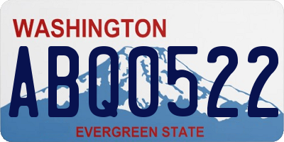 WA license plate ABQ0522