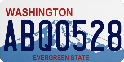 WA license plate ABQ0528
