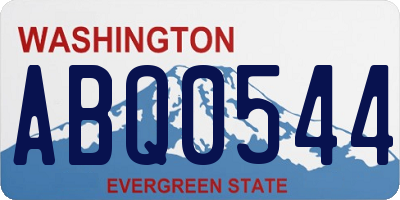 WA license plate ABQ0544