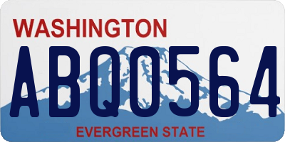 WA license plate ABQ0564