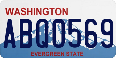 WA license plate ABQ0569
