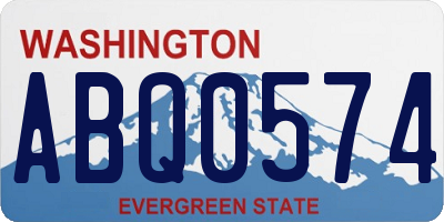 WA license plate ABQ0574