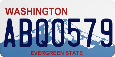 WA license plate ABQ0579