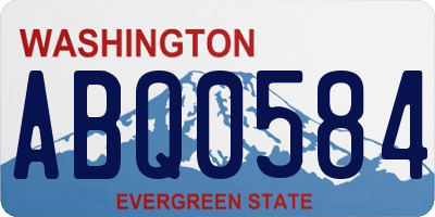 WA license plate ABQ0584