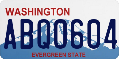 WA license plate ABQ0604