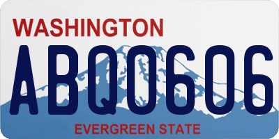 WA license plate ABQ0606