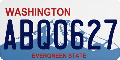 WA license plate ABQ0627