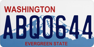 WA license plate ABQ0644