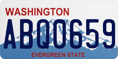 WA license plate ABQ0659