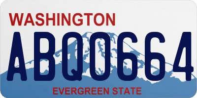 WA license plate ABQ0664