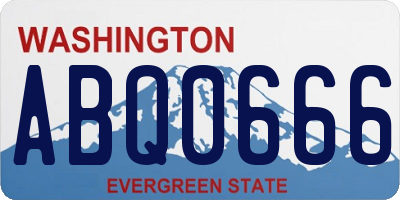 WA license plate ABQ0666