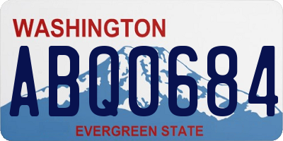 WA license plate ABQ0684